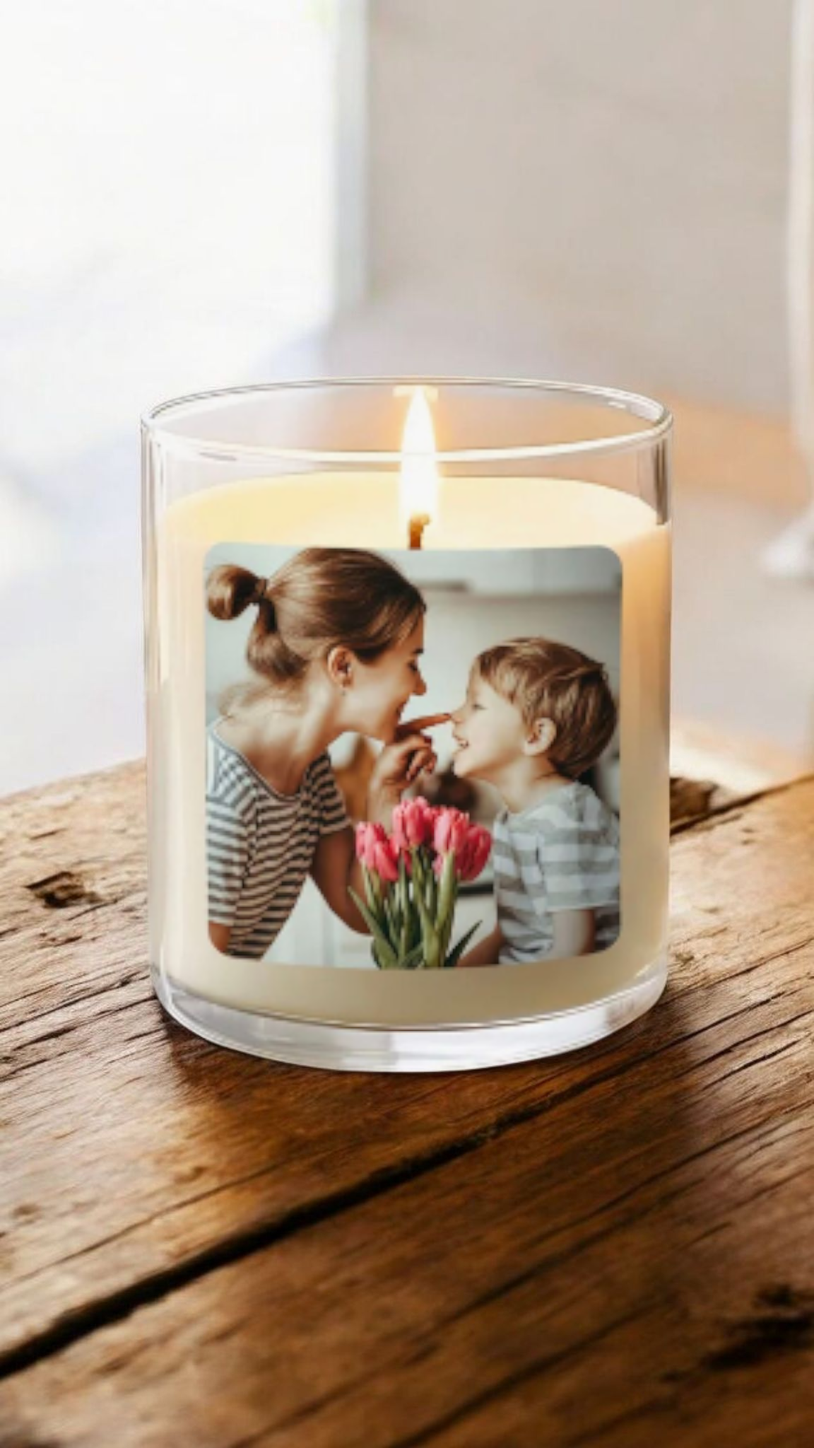 Scented Candle Personalised With Your Photo & Wording