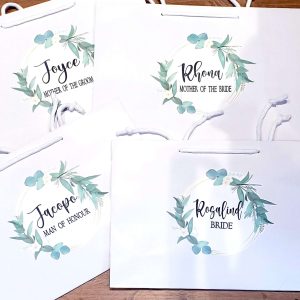 ersonalised Luxury White Gift Bag – Custom Name Gift Bag for Weddings, Birthdays & Special Occasions