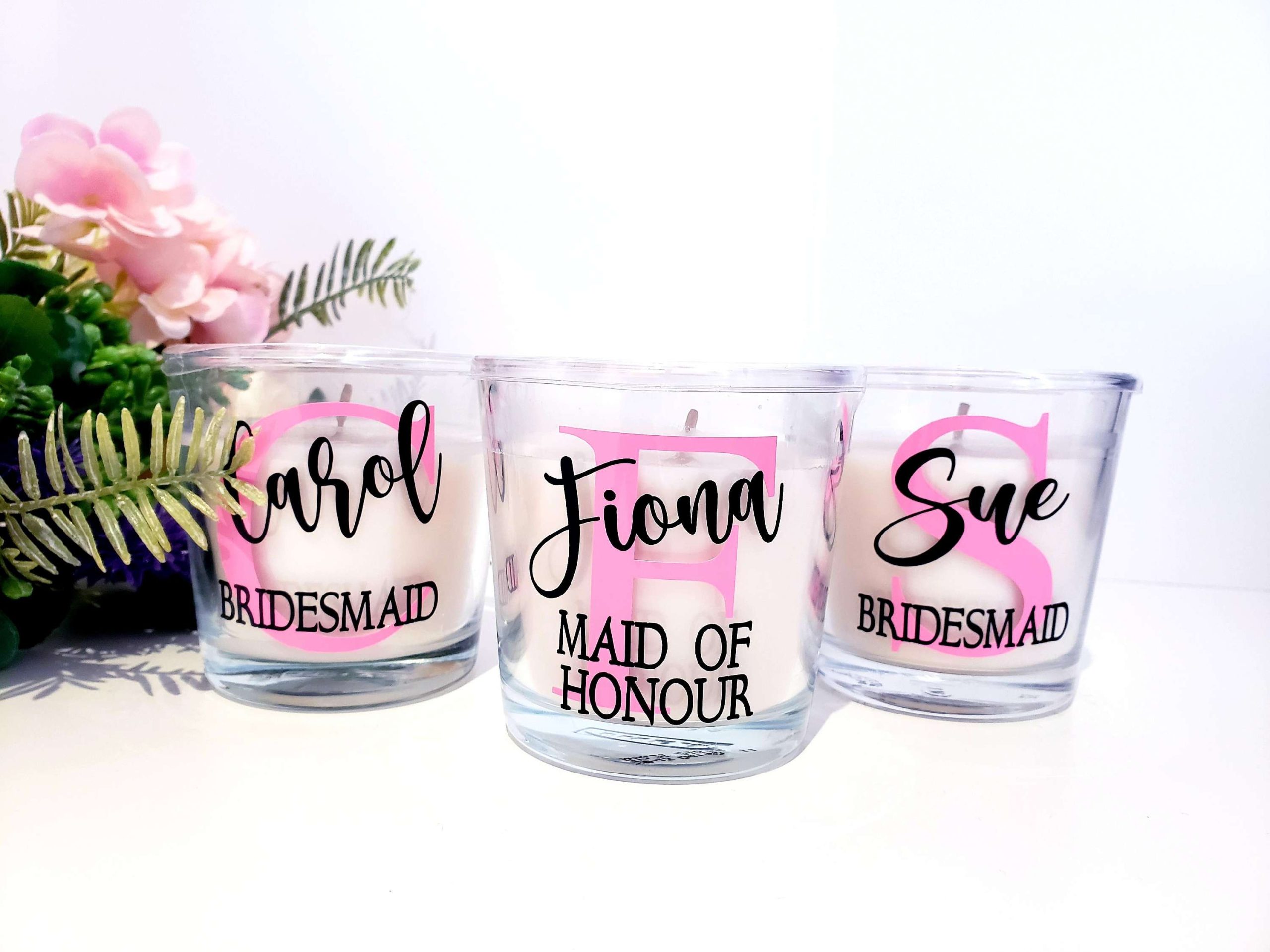 Personalised Bridal Party Candle – Custom Scented Keepsake Gift for Bridesmaids, Maid of Honour, Flower Girls - Image 3