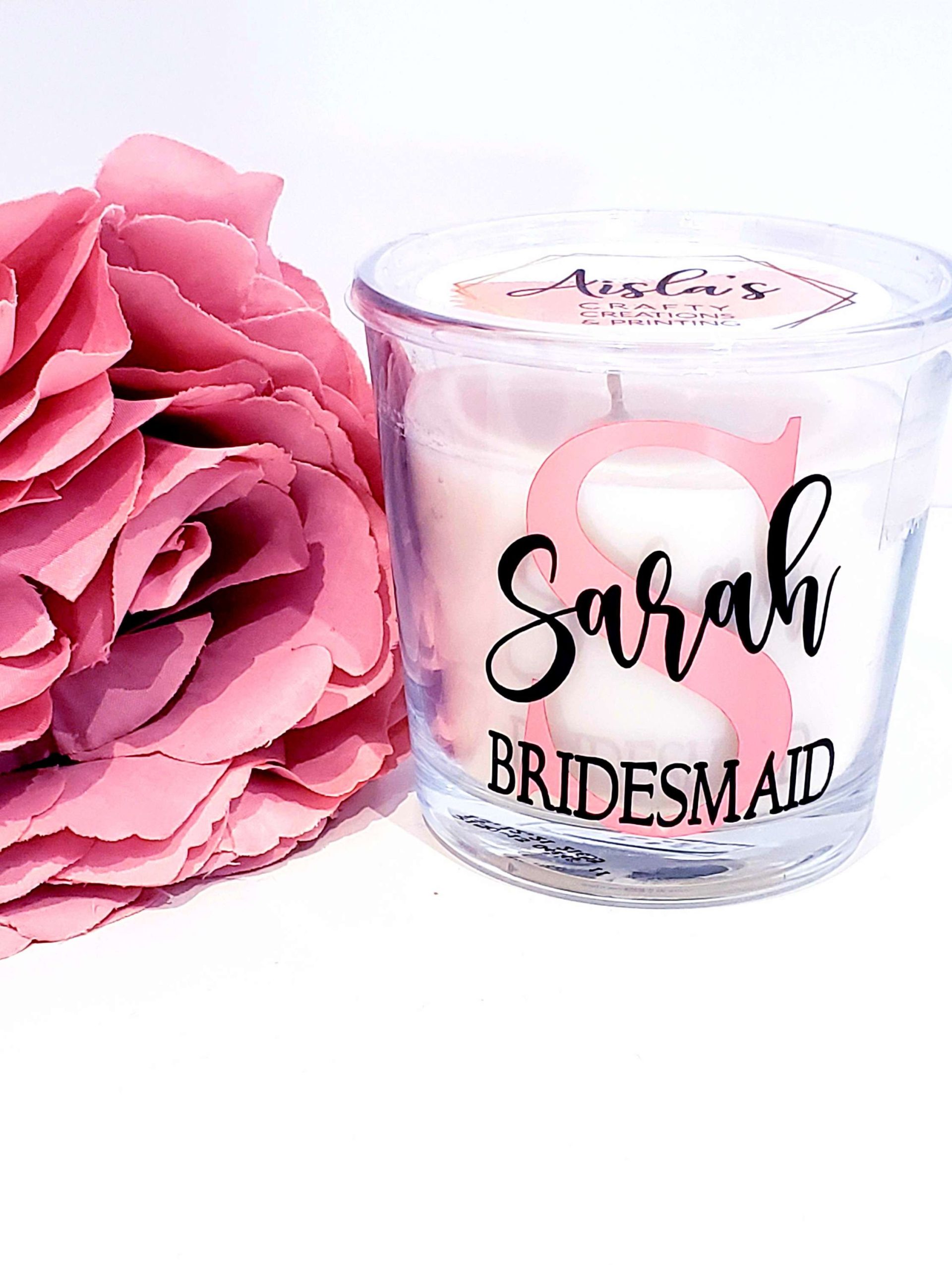 Personalised Bridal Party Candle – Custom Scented Keepsake Gift for Bridesmaids, Maid of Honour, Flower Girls - Image 5