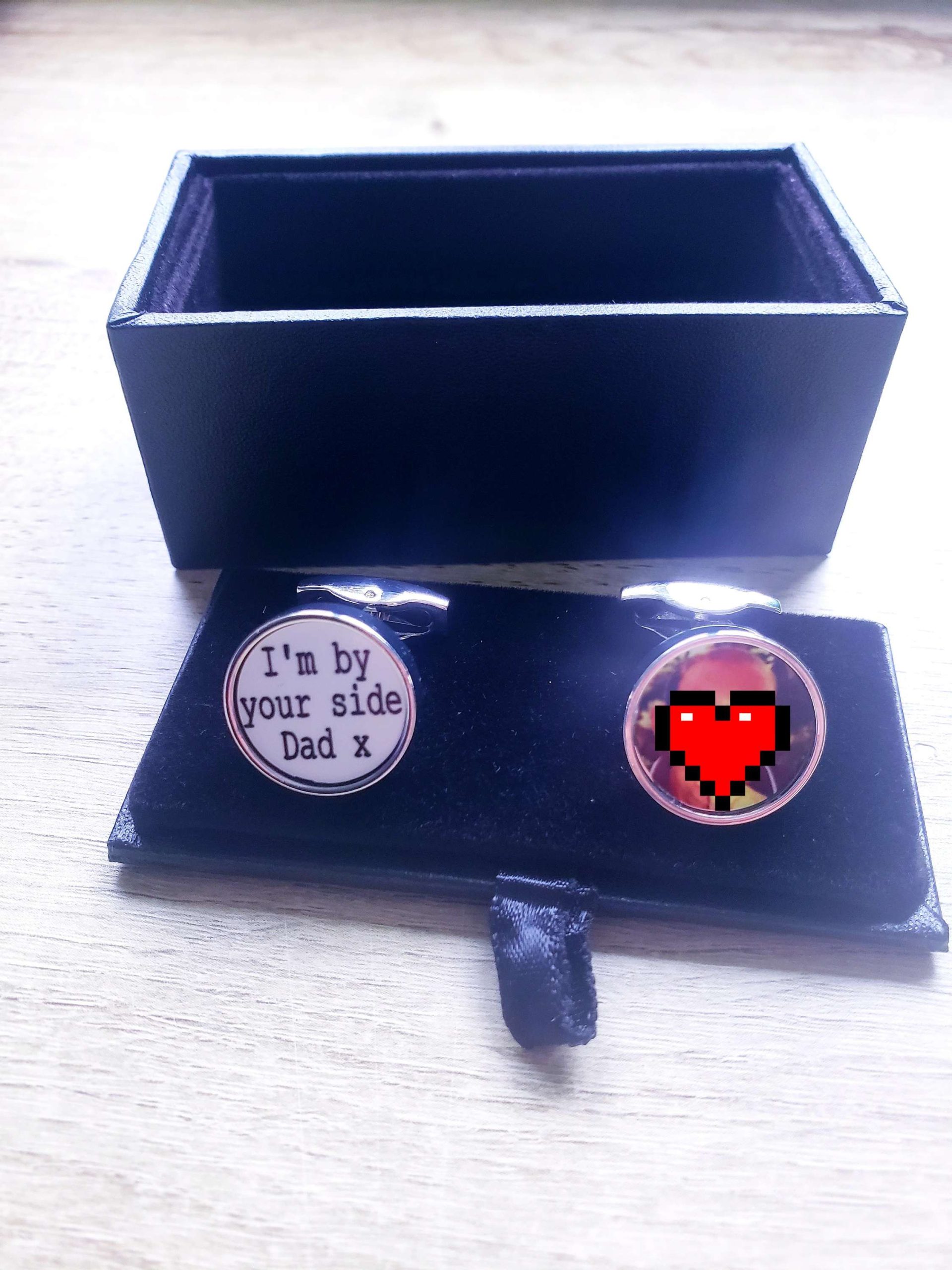 Custom Made Cufflinks With Your Photo & Wording - Image 4