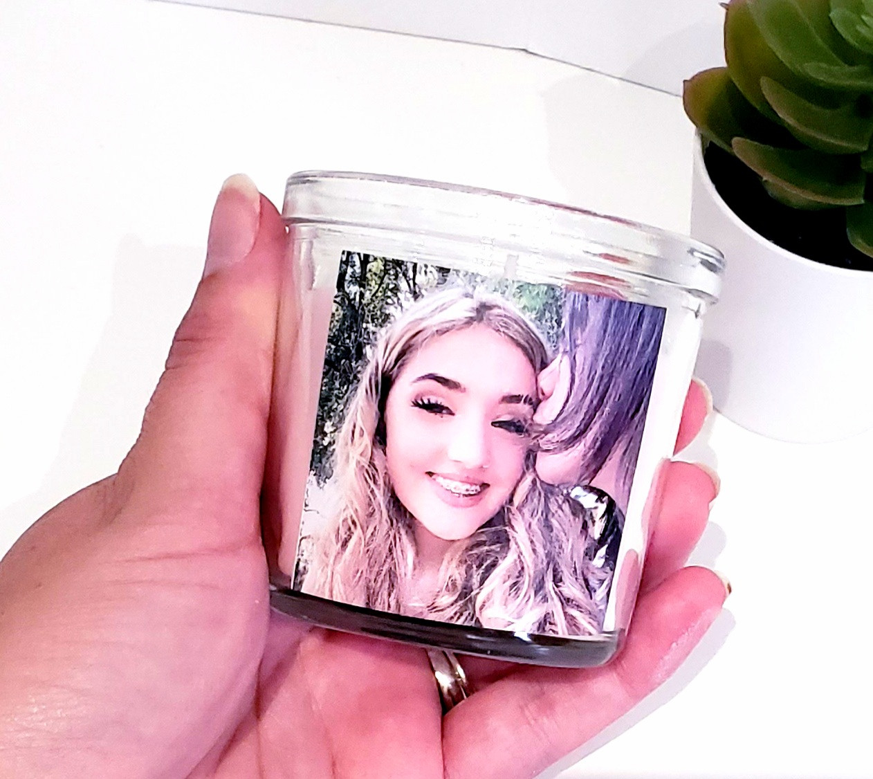 Scented Candle Personalised With Your Photo & Wording - Image 6