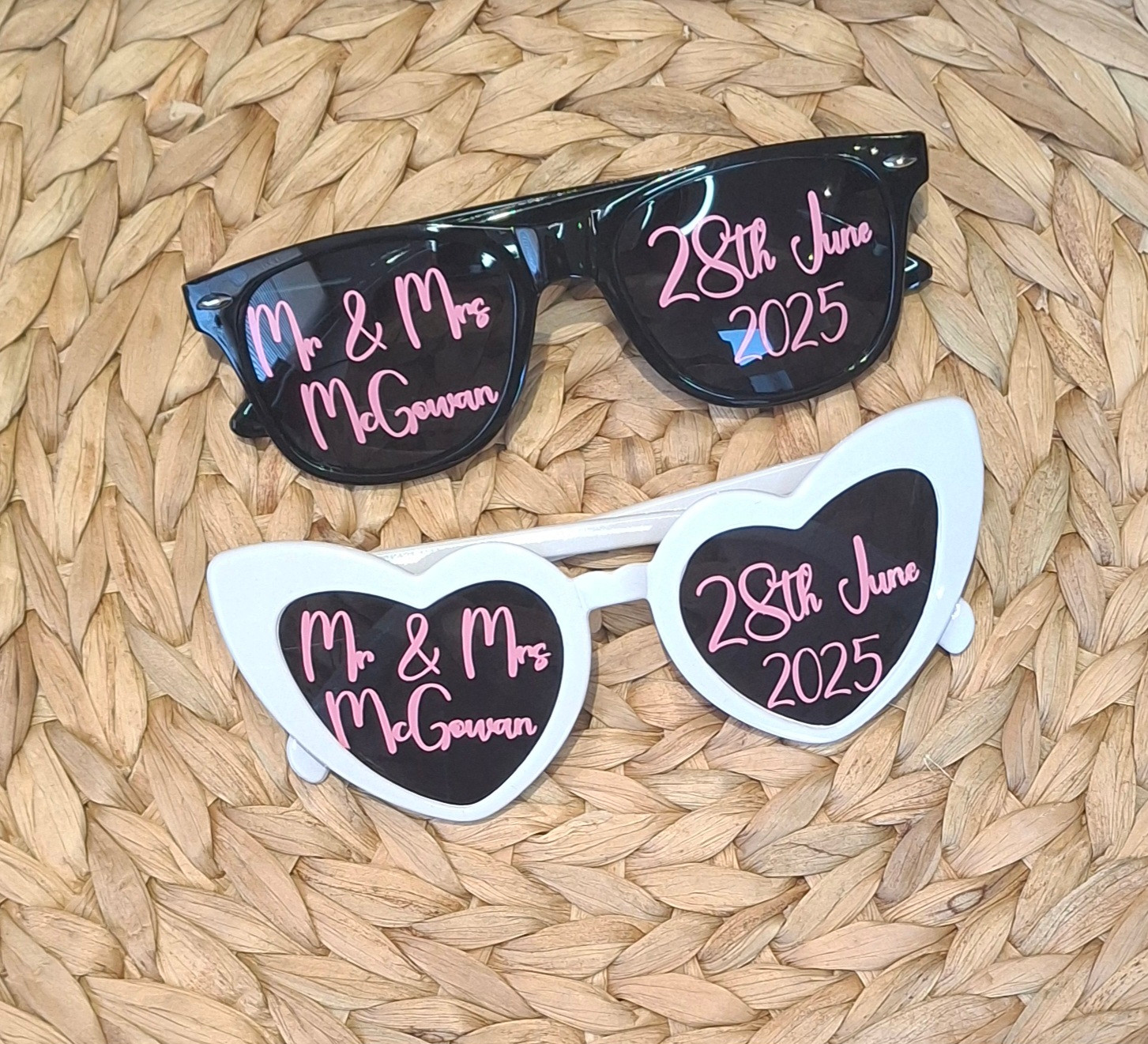 Personalised Bride & Groom Wedding Sunglasses – Fun Photo Prop Gift - Image 3