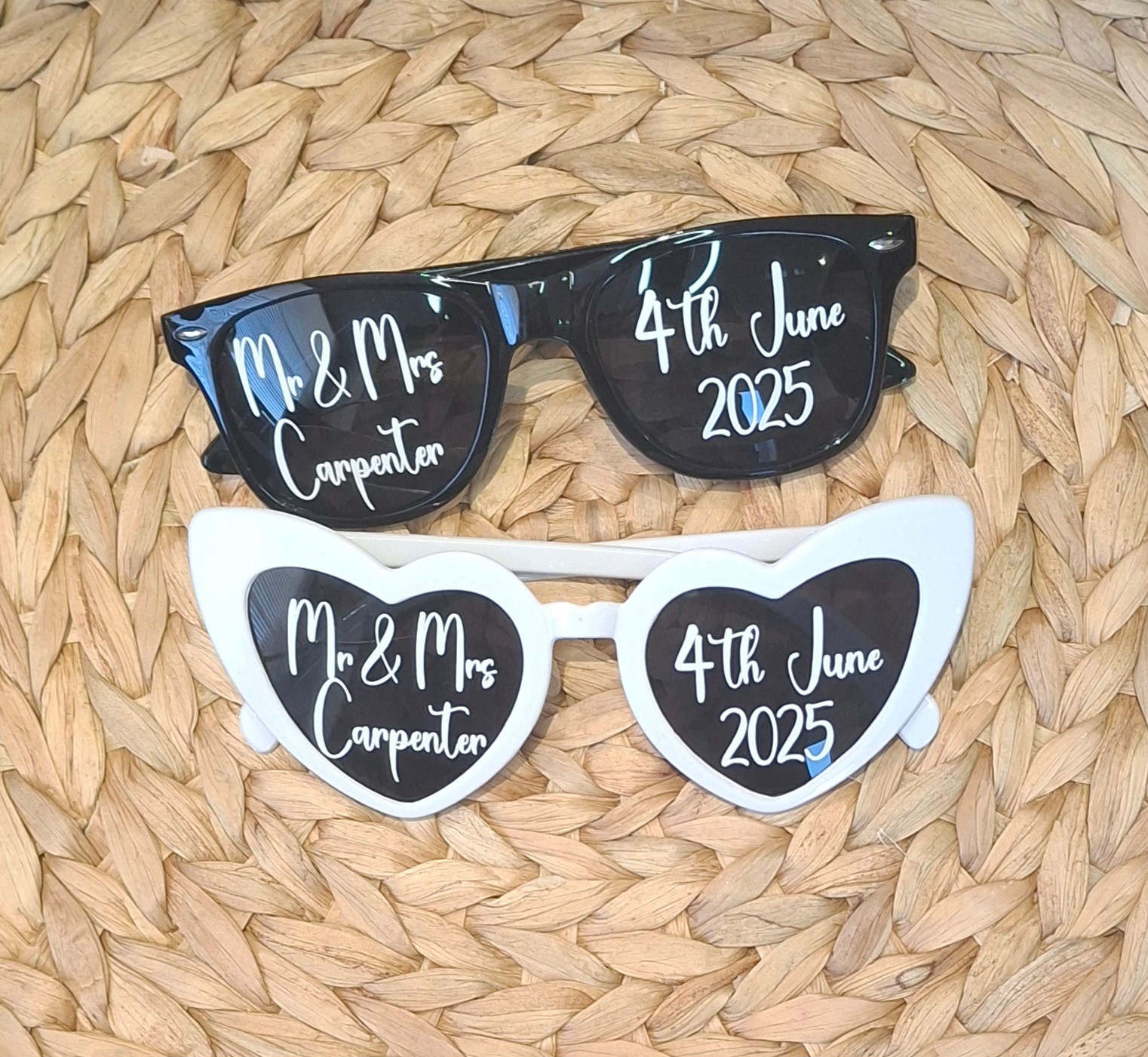 Personalised Bride & Groom Wedding Sunglasses – Fun Photo Prop Gift - Image 4