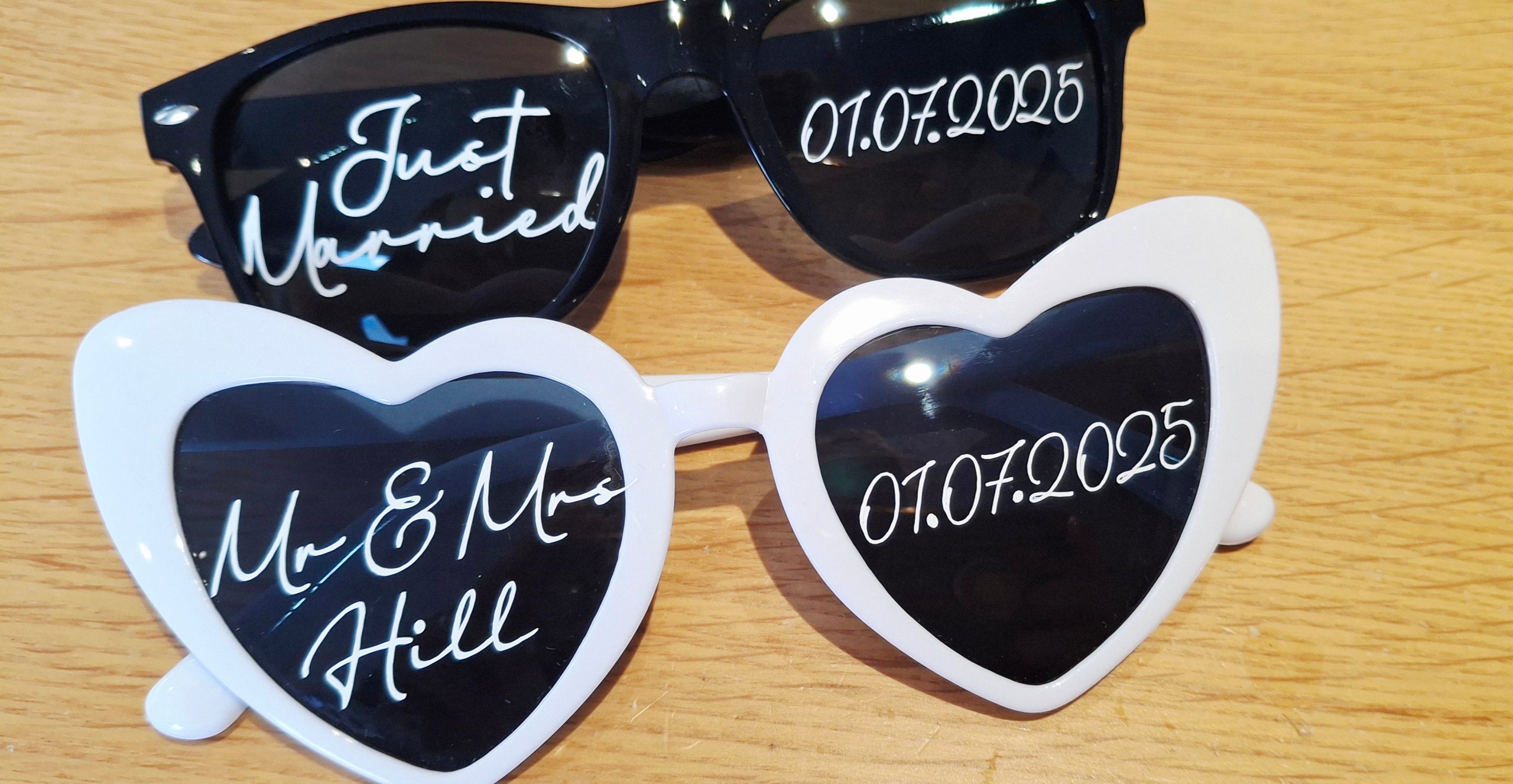 Personalised Bride & Groom Wedding Sunglasses – Fun Photo Prop Gift - Image 5