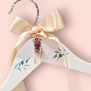 Flower Girl White Wooden Hanger