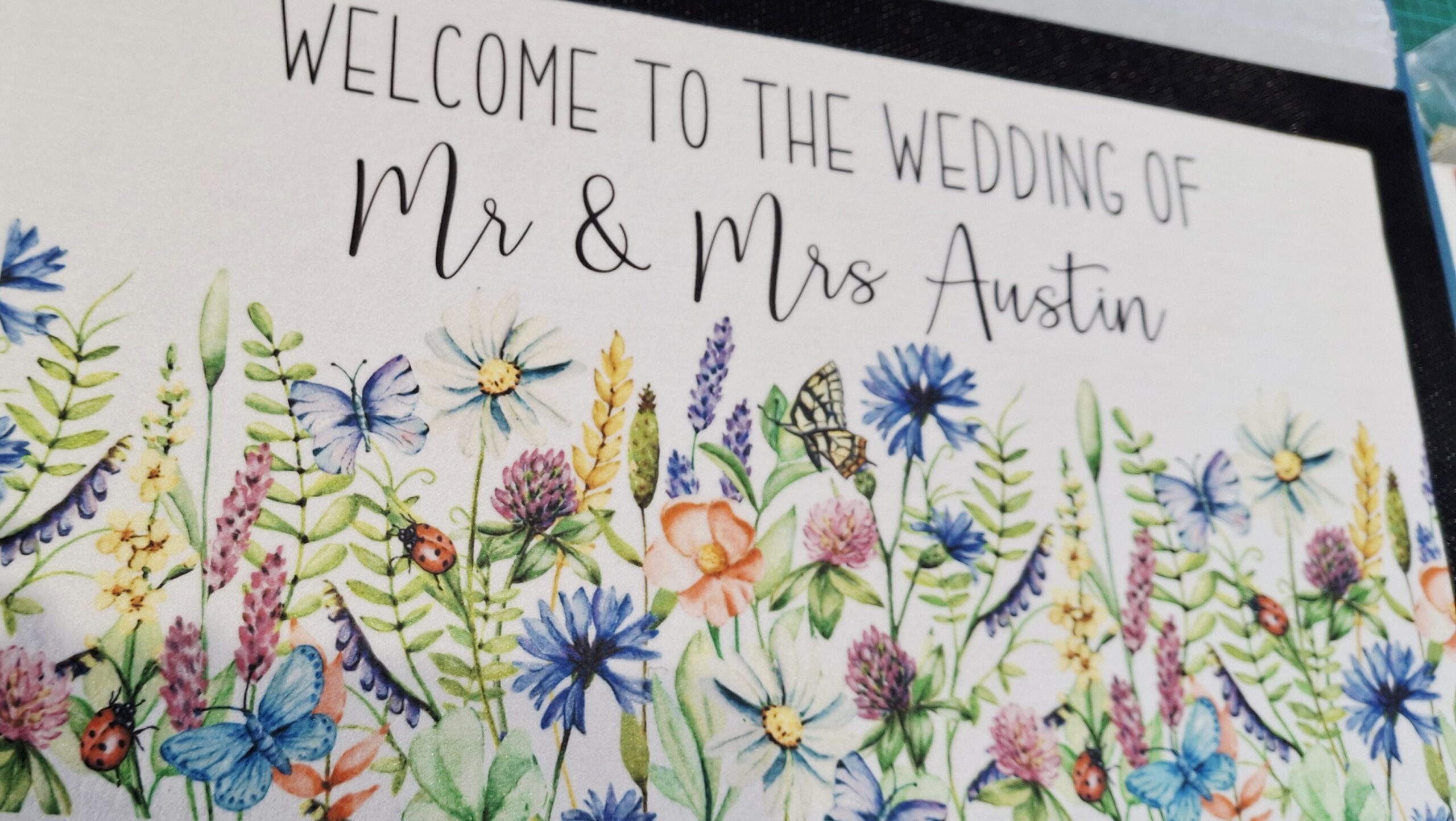 Personalised Wildflower Bar Mat