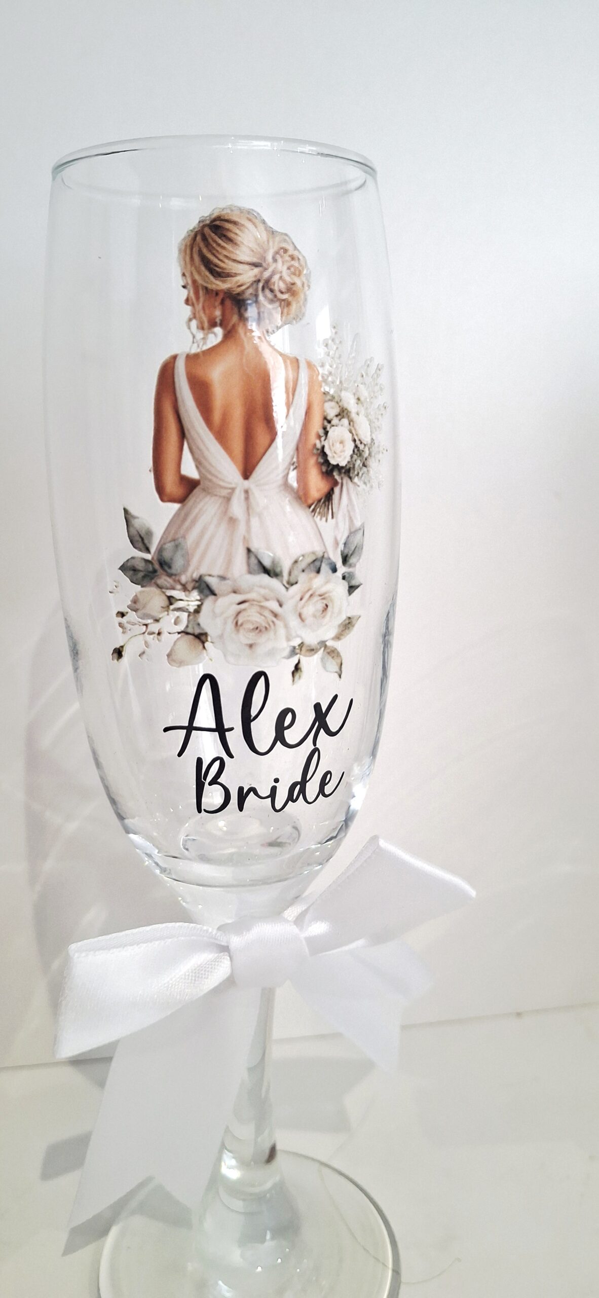 Personalised Bridesmaid Champagne Flute Glasses – Wedding Party Gift - Image 2