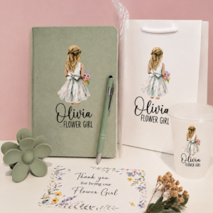 Personalised flower girl gift set