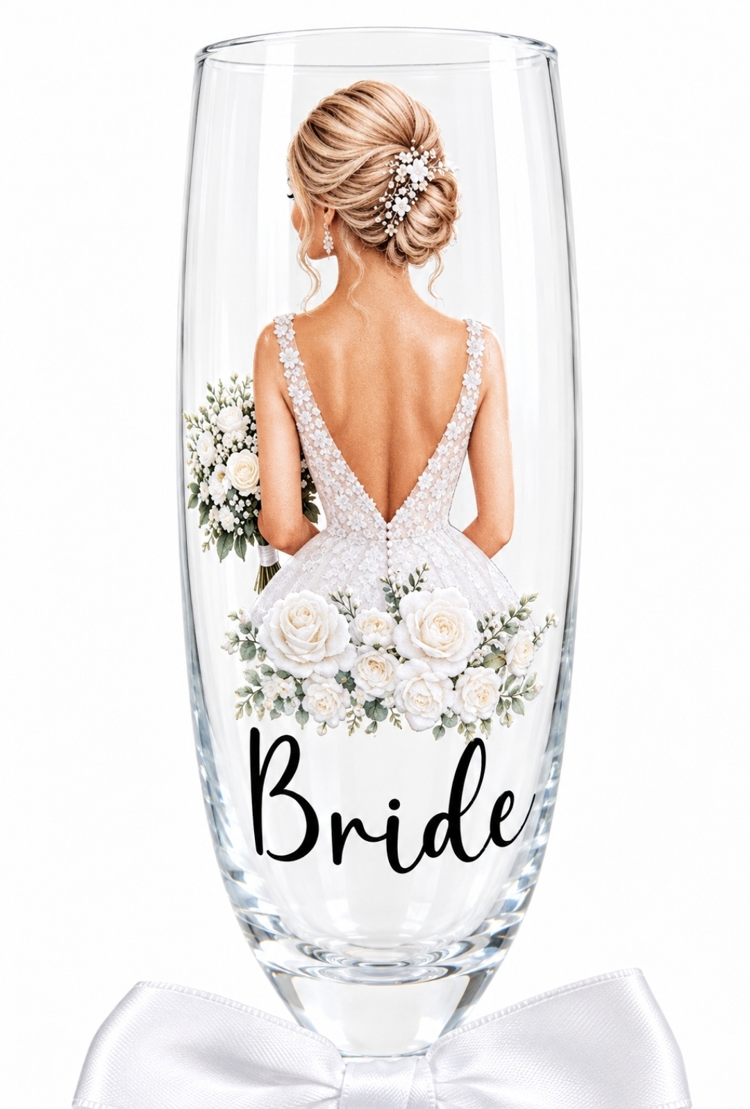 Personalised Bridesmaid Champagne Flute Glasses – Wedding Party Gift - Image 7