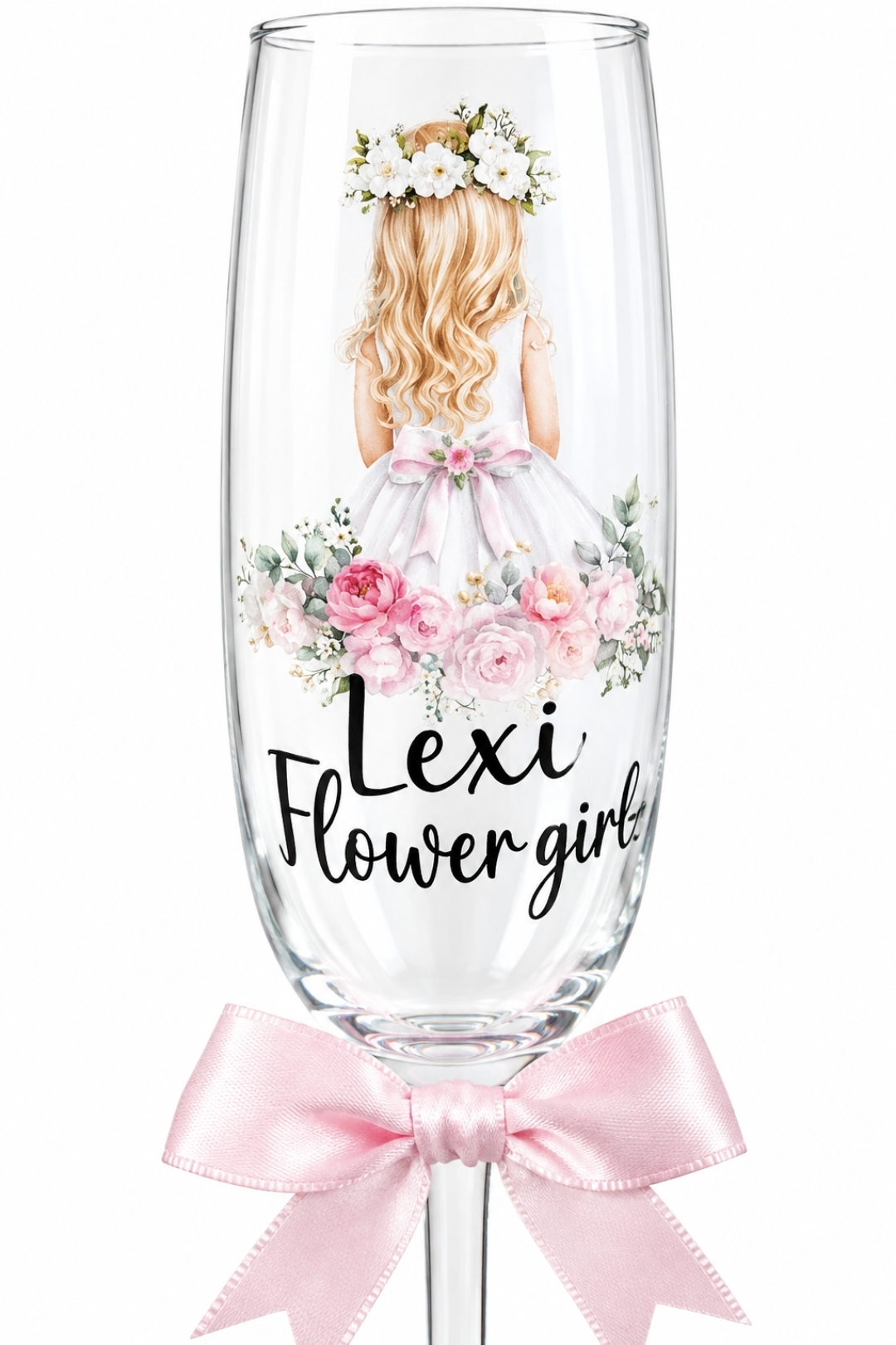 Personalised Bridesmaid Champagne Flute Glasses – Wedding Party Gift - Image 6